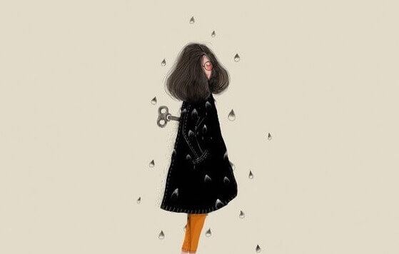 Frau lässt sich aufziehen