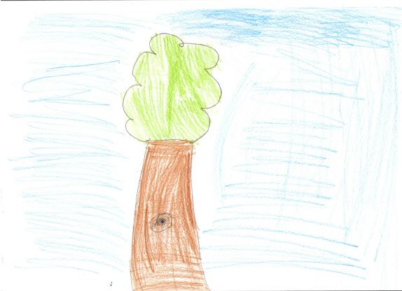 Gezeichneter Baum mit Auge