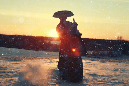 Samurai bei Sonnenaufgang