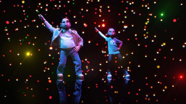 Szene aus BBC Kurzfilm "The Supporting Act" - Vater und Tochter tanzen