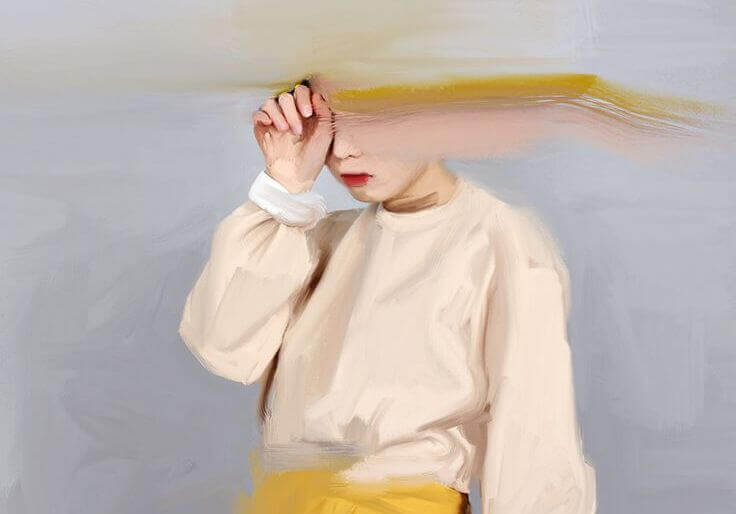 Bild eines Kindes, dessen Kopf verwischt ist