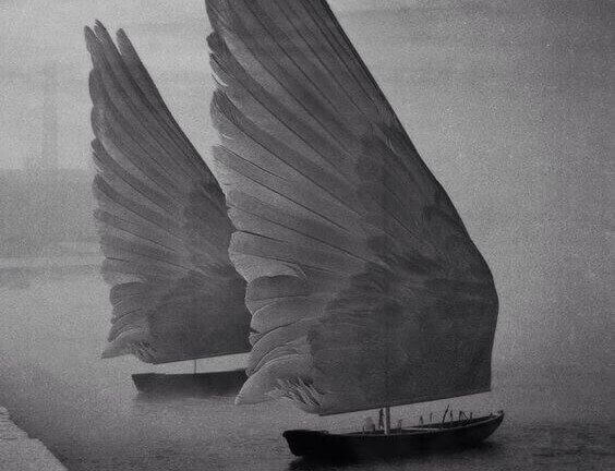Schiffe mit Flügeln als Segel