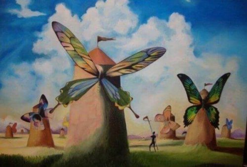 Windmühlen aus Schmetterlingen
