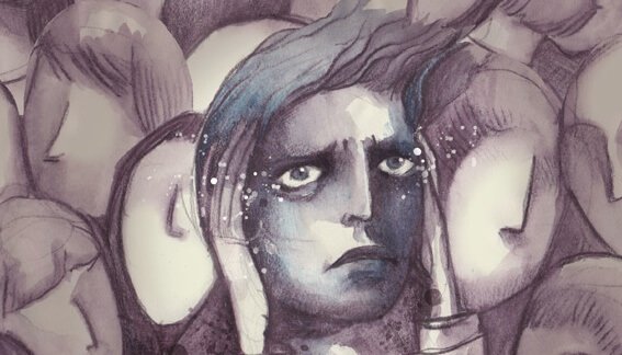 Person hält sich die Ohren zu.