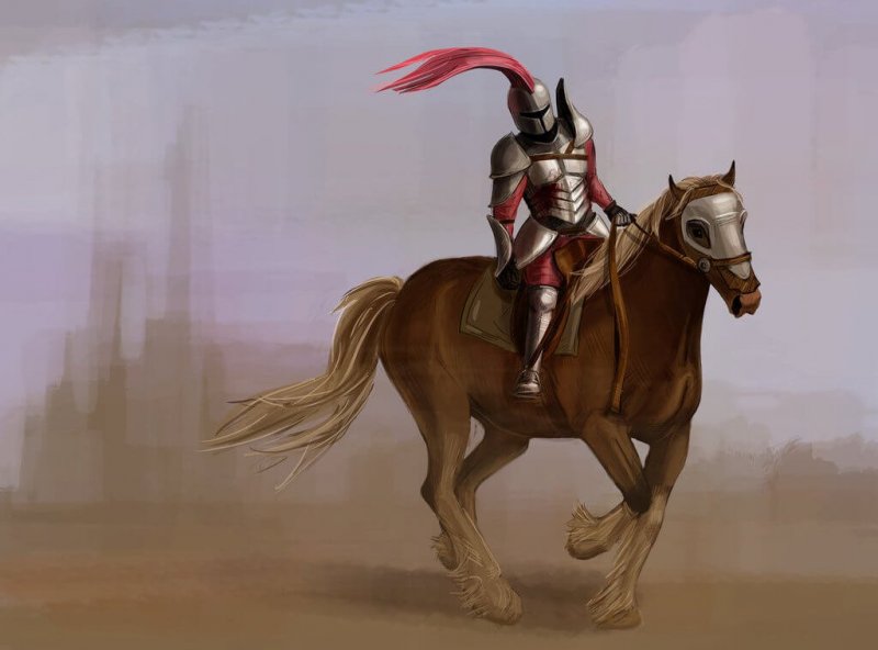 Ritter auf einem Pferd
