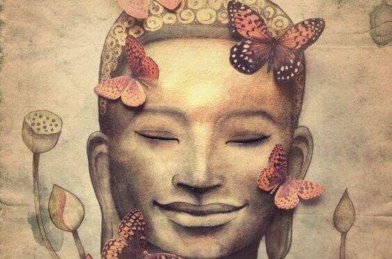 Buddha mit Schmetterlingen