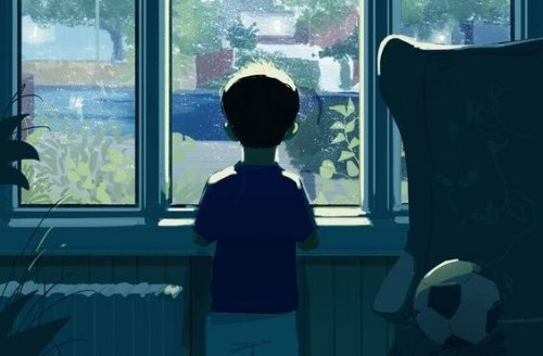 Junge am Fenster