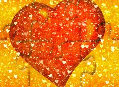 Puzzle mit einem Herz
