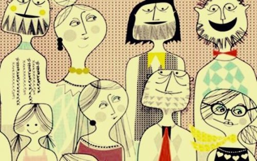 Zeichnung einer Familie