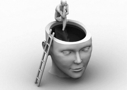 Mensch im Kopf eines anderen