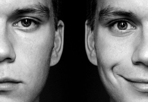 Ein Gesicht zeigt unterschiedliche Emotionen