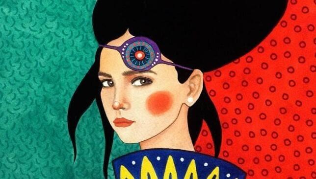 Selbstsichere Frau mit roten Backen