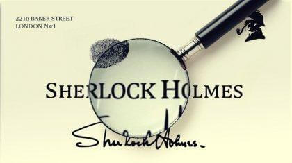 Visitenkarte Sherlock Holmes