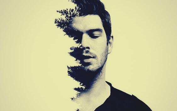 Gesicht eines erschöpften Mannes