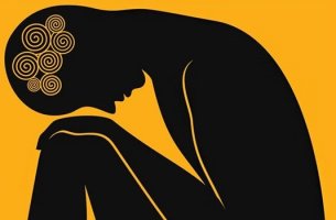 Mythen über Angst - gebeugte Figur