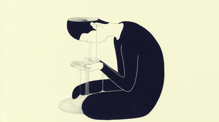 Depressiver Mann verliert seine kognitiven Fähigkeiten