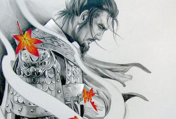 Samurai in Rüstung