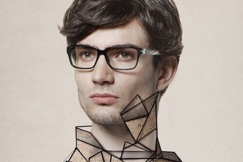 Ein junger Mann mit Brille