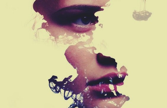 Fragmente eines Gesichts