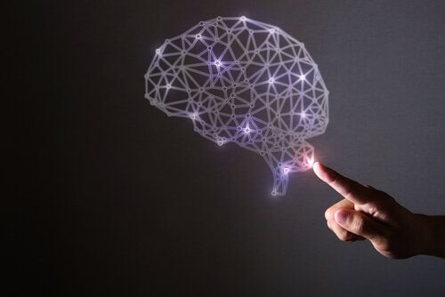 Gehirn mit Lichtern
