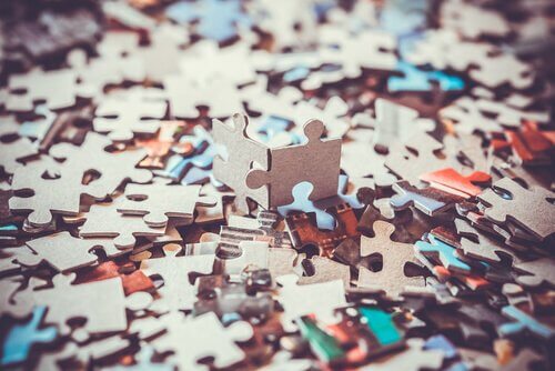Viele Puzzleteile