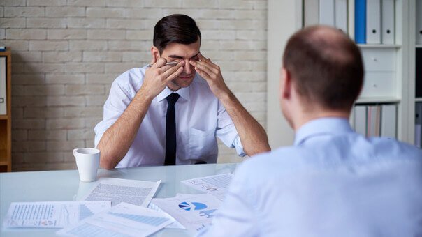 Die Folgen von Überarbeitung sind Müdigkeit und Erschöpfung