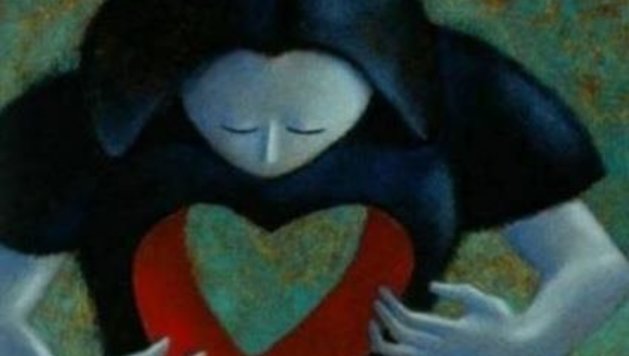 Frau mit leerem Herzen