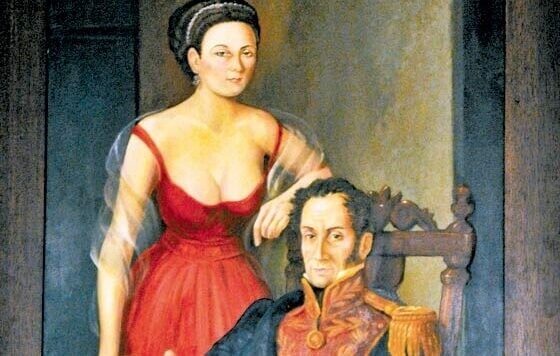 Simon Bolívar und seine Geliebte Manuela