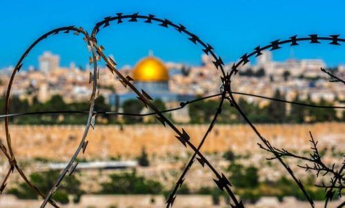 Stacheldraht vor Jerusalem