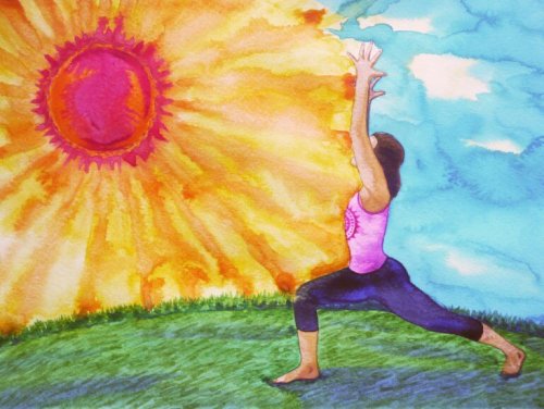 Yoga auf der Wiese