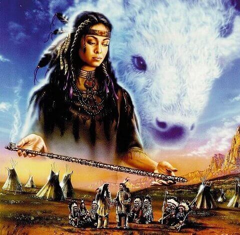Die Wakan überreicht den Lakota die Friedenspfeife.