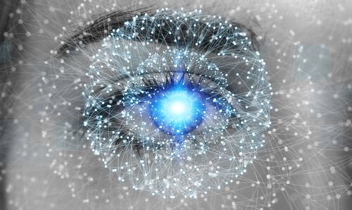 Auge mit Punkten