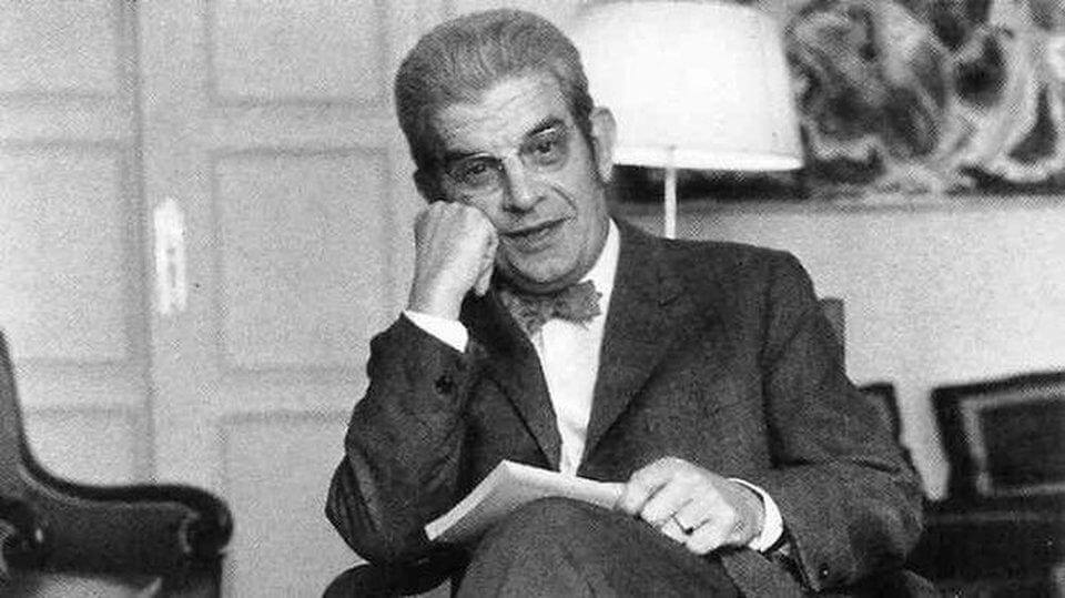 Schwarz-Weiß-Foto von Jacques Lacan