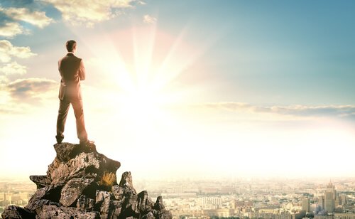 Arbeiter an der Spitze