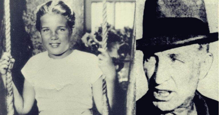 Schwarz-Weiß-Foto von Sally Horner und Frank LaSalle