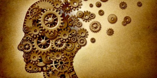 Menschlicher Kopf aus Zahnrädern