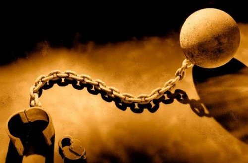 Eisenkette eines Sklaven