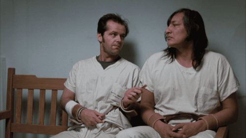 Szene aus dem Film "Einer flog über das Kuckucksnest"