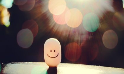 Smiley im Rampenlicht