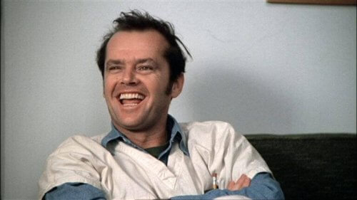 Der Hauptdarsteller Jack Nicholson in "Einer flog über das Kuckucksnest"