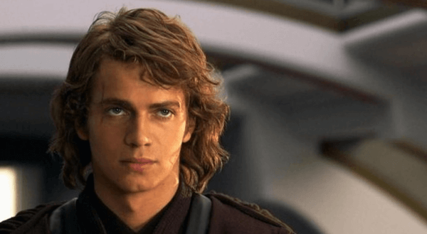 Porträt, das Anakin Skywalker als jungen Erwachsenen zeigt