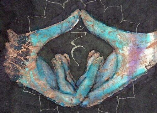 Ein Mudra, eine symbolische Handgeste