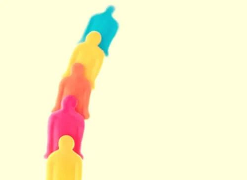 Hierarchie bunter Männchen