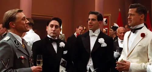 Brad Pitt und Christoph Waltz in Inglourious Basterds
