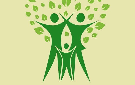 Ein Baum als Symbol für Familie und Umwelteinflüsse