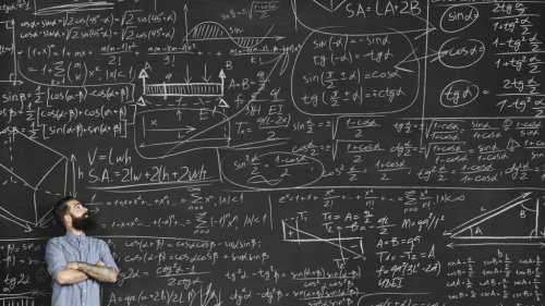Formeln auf einer Tafel