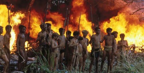 Eine Filmszene aus "Herr der Fliegen"