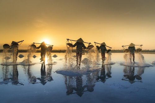 Salzgewinnung in Vietnam