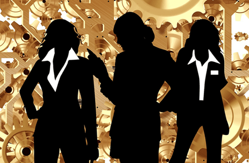 Drei Frauen in Führungspositionen