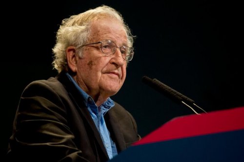 Noam Chomsky auf einer Konferenz